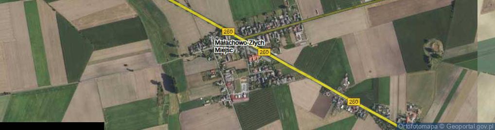 Zdjęcie satelitarne Małachowo-Złych Miejsc ul.
